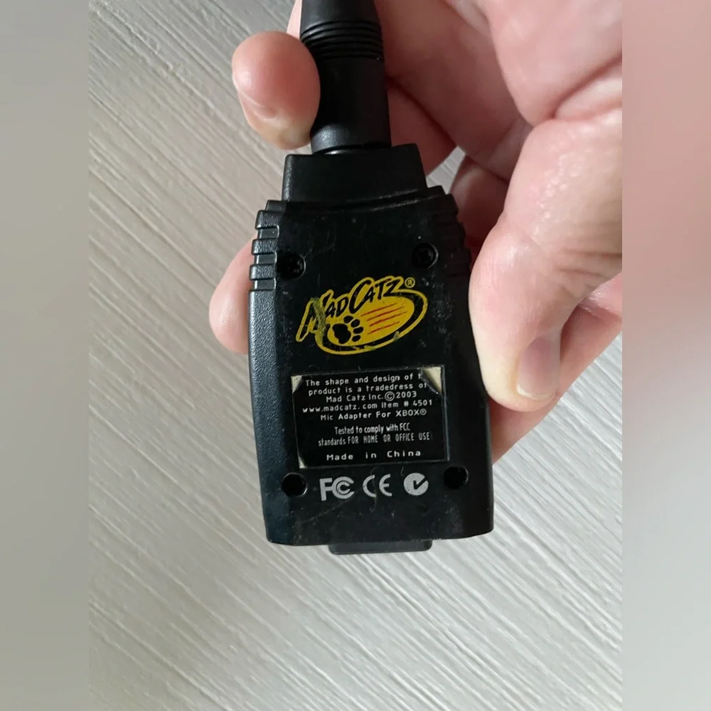 Original OG Xbox Wired Microphone with Mad Catz Microphone Adapter